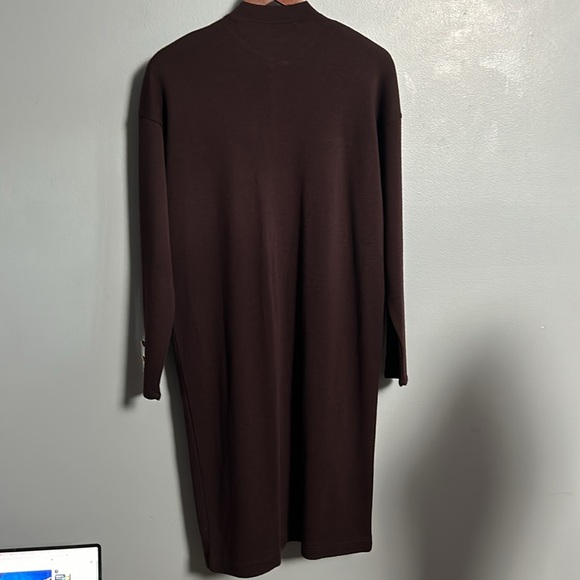Vintage Liz Claiborne Knit Bordeaux Midi Single Button Dress size M- gently used - Picture 14 of 17